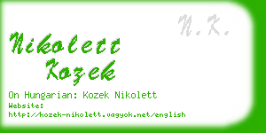 nikolett kozek business card